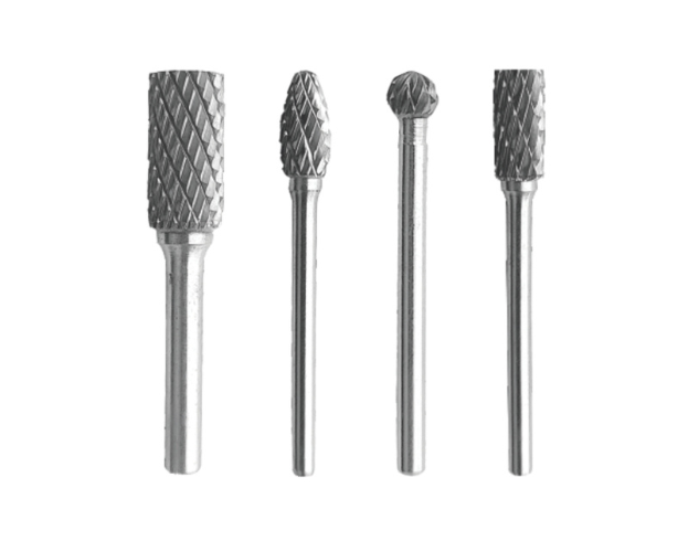 Double-cut tungsten carbide burrs, excellent for general-purpose machining and high material removal rates.