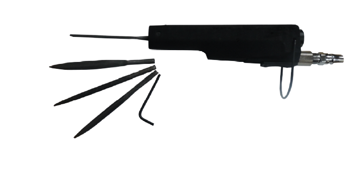 A collection of pneumatic air tools and air grinders for precision grinding and polishing of industrial parts