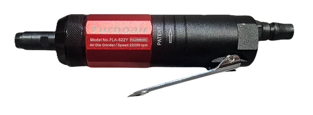 A collection of pneumatic air tools and air grinders for precision grinding and polishing of industrial parts