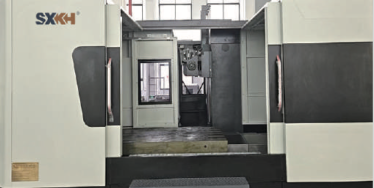 An industrial deep hole drilling machine for creating deep, precise holes in various metal components.