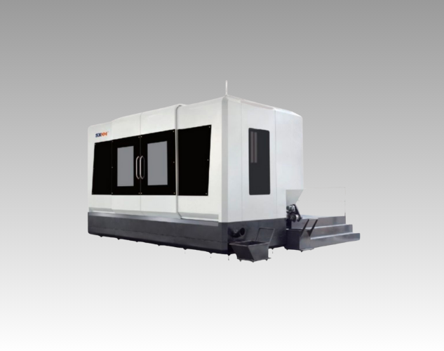 An industrial deep hole drilling machine for creating deep, precise holes in various metal components.