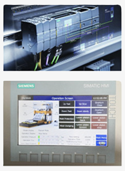 A large die spotting press for verifying the precise contact surfaces of two-part molds in the automotive and aerospace industries.