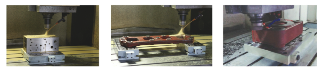 An electro permanent magnetic chuck designed to hold workpieces securely for milling machine applications.