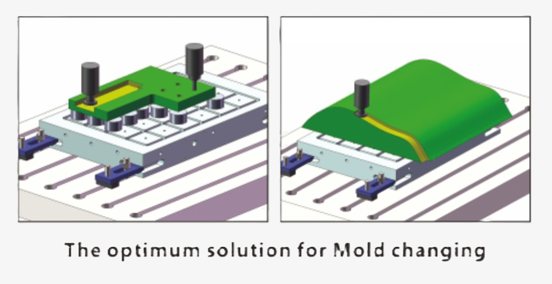 An electro permanent magnetic chuck designed to hold workpieces securely for milling machine applications.