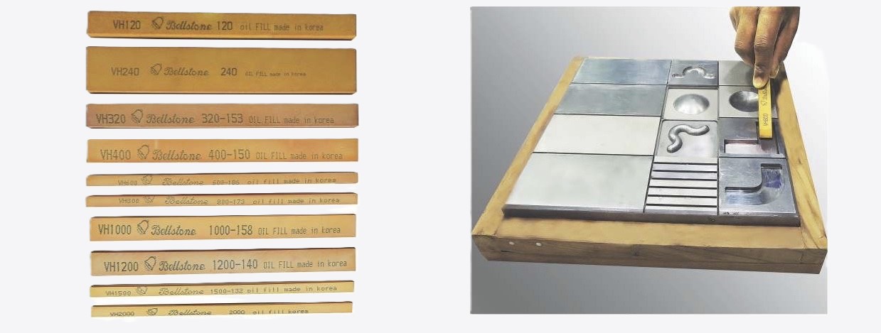 Rectangular and square polishing stones for hand polishing and deburring applications.