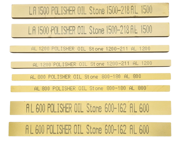 Various grit sizes of polishing stones, ideal for achieving mirror finishes on tool steel and carbide.