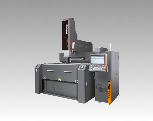 A Sinker EDM machine for creating complex cavities and shapes in hard metals, commonly used in die and mold making.